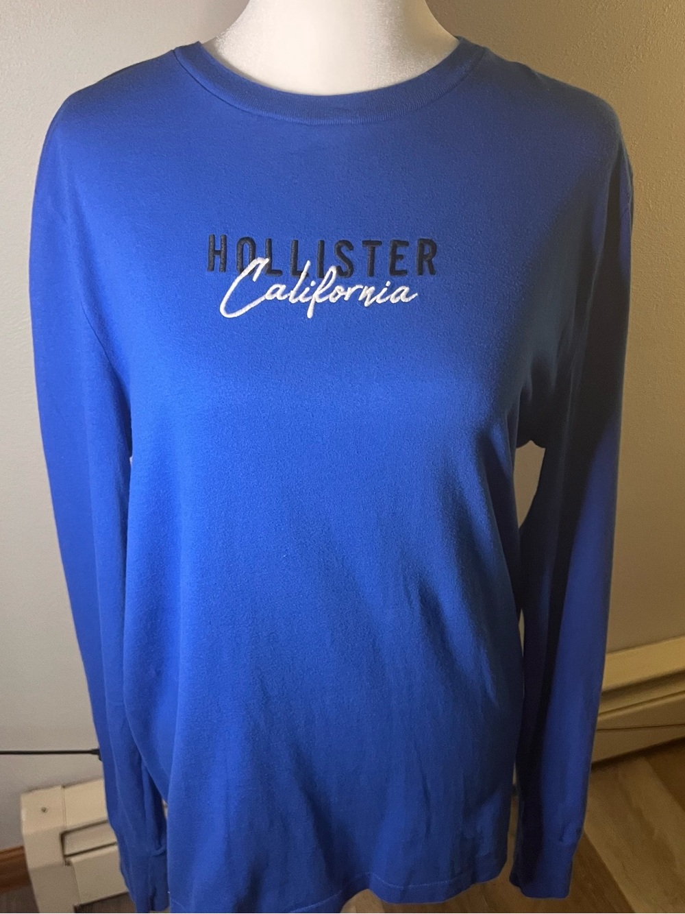 Hollister Royal Blue Long Sleeve Logo Tee